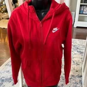Nike Crimson Full-Zip Hoodie